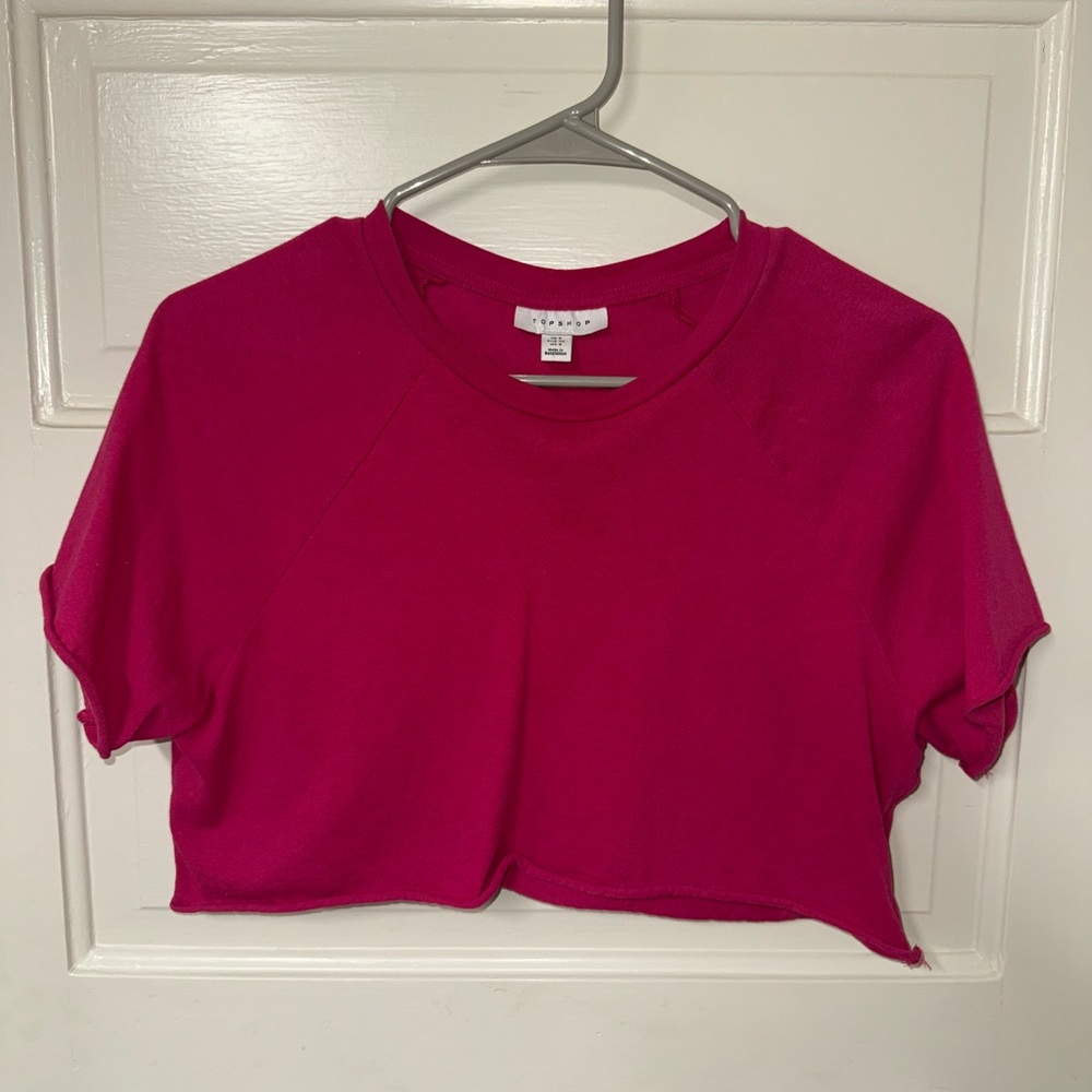 Topshop Fuchsia Crop Top